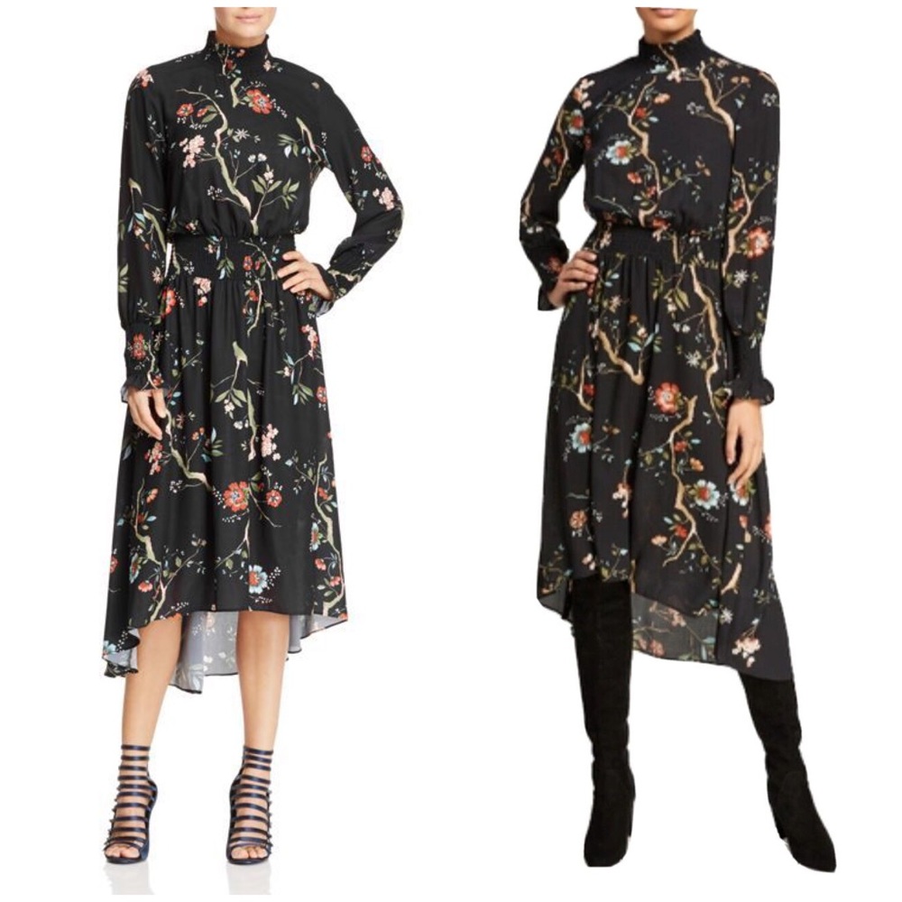 NANETTE LEPORE
Nanette MSRP $138 Floral Smocked High/low Dress Very Black sz 10
